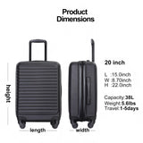 20" Carry-On Lightweight Hardside Luggage with Spinner Wheels