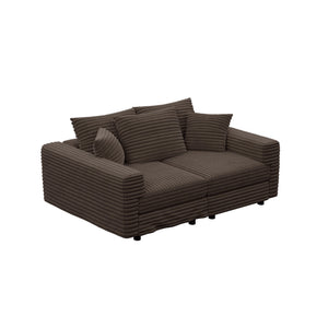 4 Seat Sofa, Modern Comfy Upholstered Sofa Cloud Couch, Deep Seat Couches With Soft Pillows