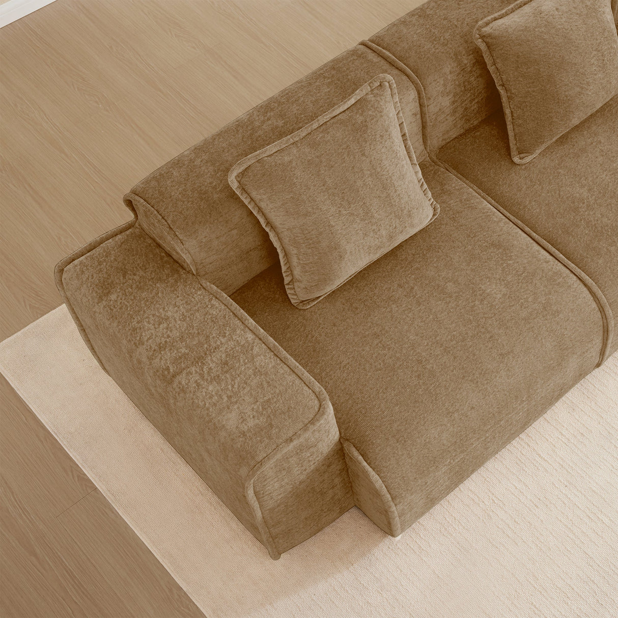 Streamlined Design Modular 3 Seat U Shape Sectional Boneless Sofa