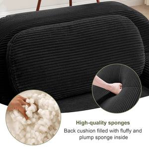 U-Shaped Modular Sofa with Breathable Corduroy Fabric