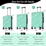 Luggage Set 3 Piece Lightweight Durable ABS Suitcases with Spinner Wheels and TSA Lock