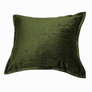 Velvet Throw Pillow with Luxe Shine & Structured Support – Deep Forest Green