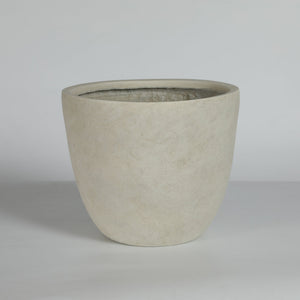 Round Concrete Planter Set of 2, Large Handmade Rustic Planter Pots