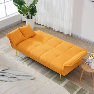 70-Inch Teddy Fleece Sofabed with Adjustable Arms and Backrest