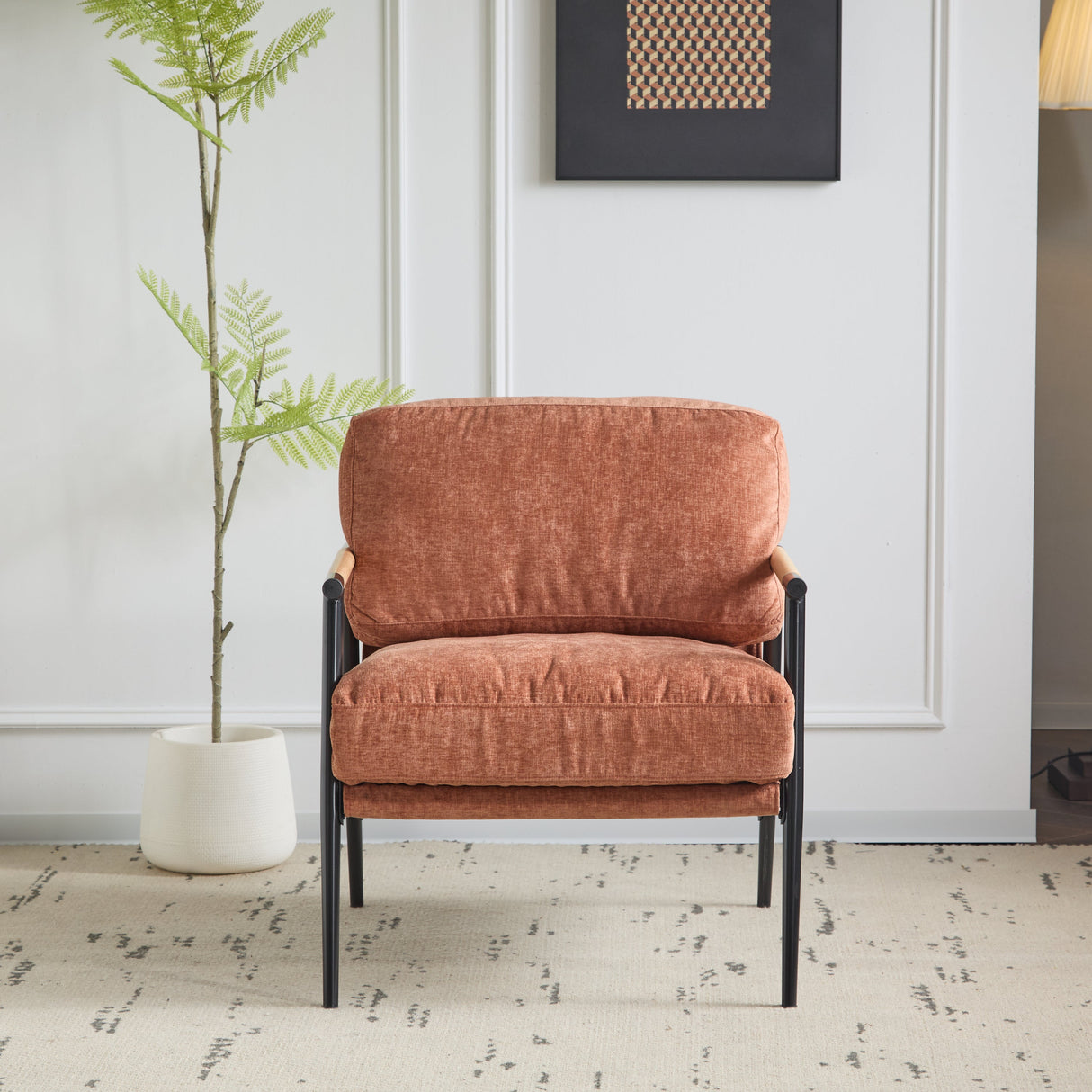 Portwyn Modern Accent Chair with Plush Cushions