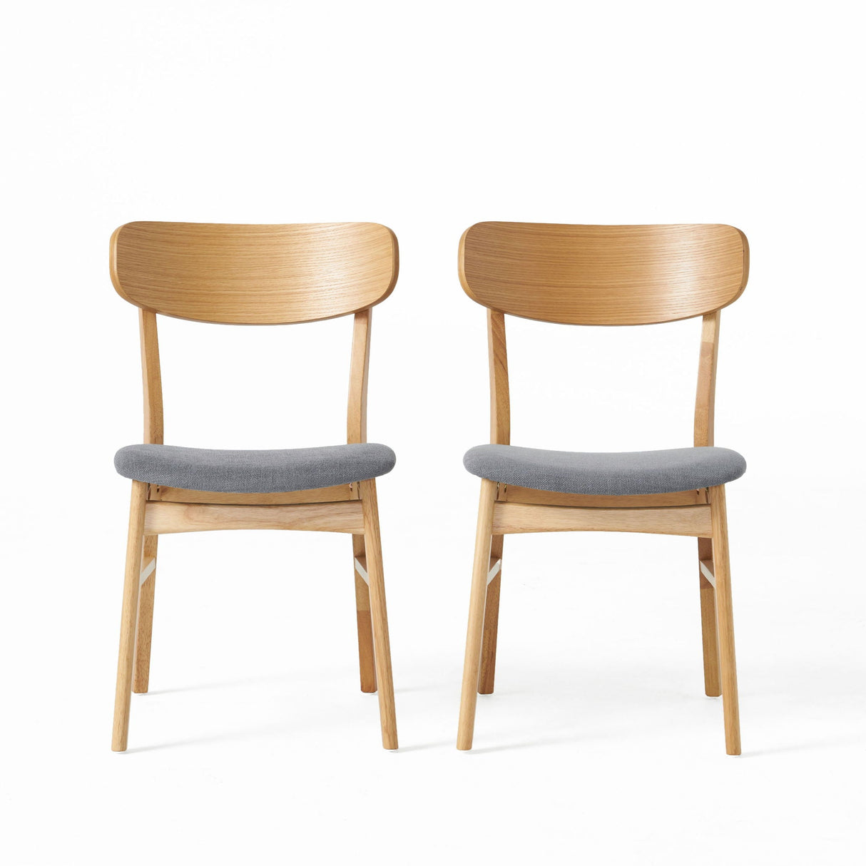 Brilliantine Dining Chair With Cushion and Wood Frame (Set of 2)
