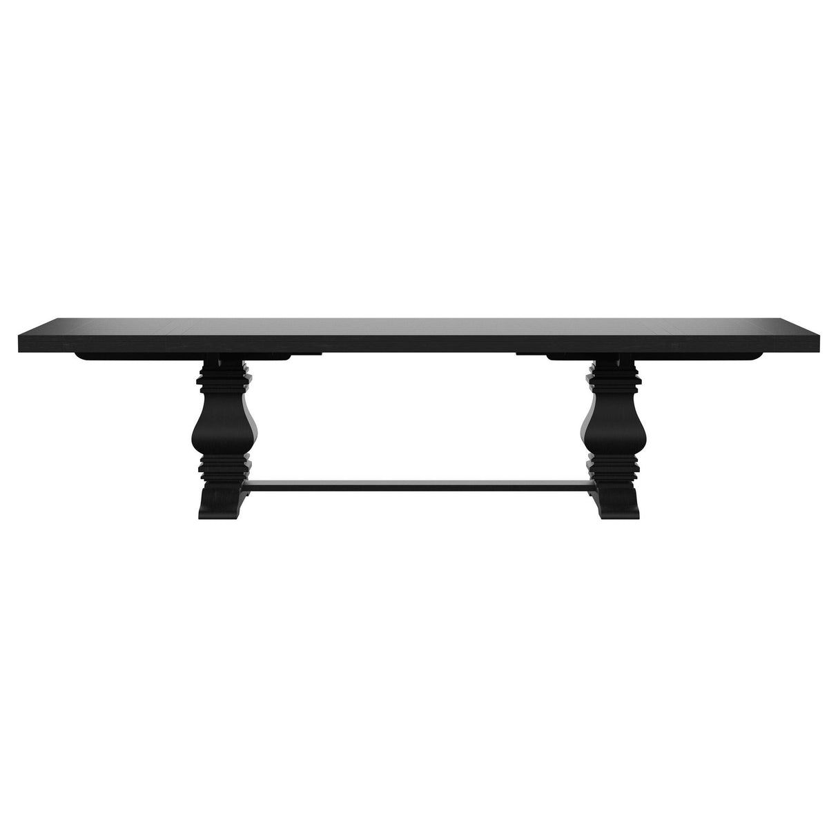 Florence 126-inch Extension Dining Table Distressed Black
