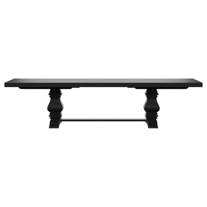 Florence 126-inch Extension Dining Table Distressed Black