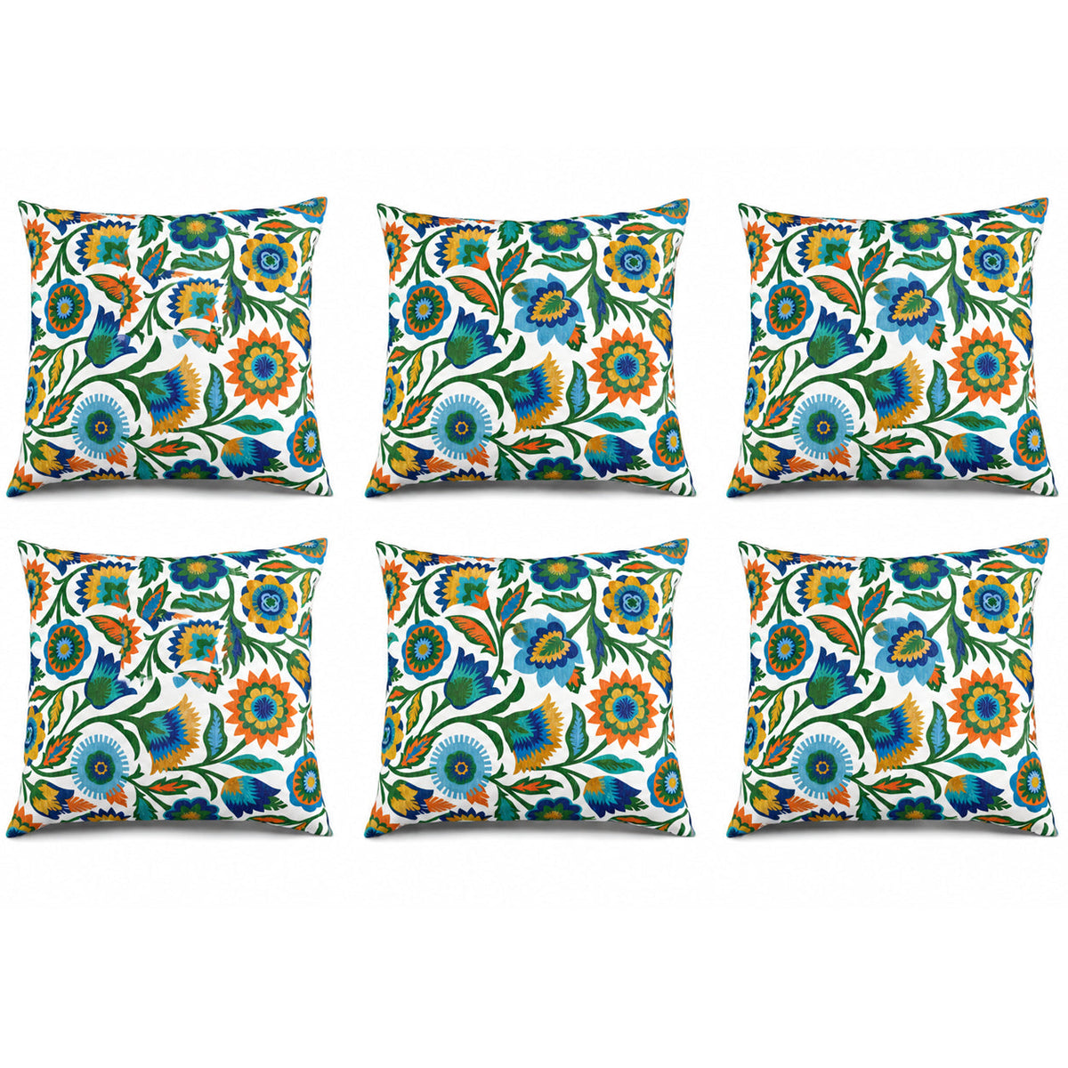 6 Pack Outdoor Pillow Covers - 18x18 Inch