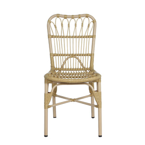 7-Piece Outdoor Dining Set for 6 with Acacia Wood Table & Rattan Chairs