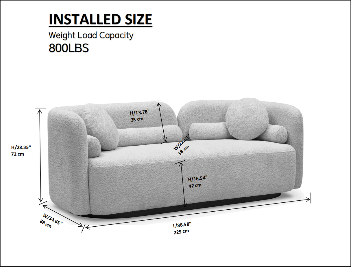 Luxury Modern 3-Seater Couch for Living Room