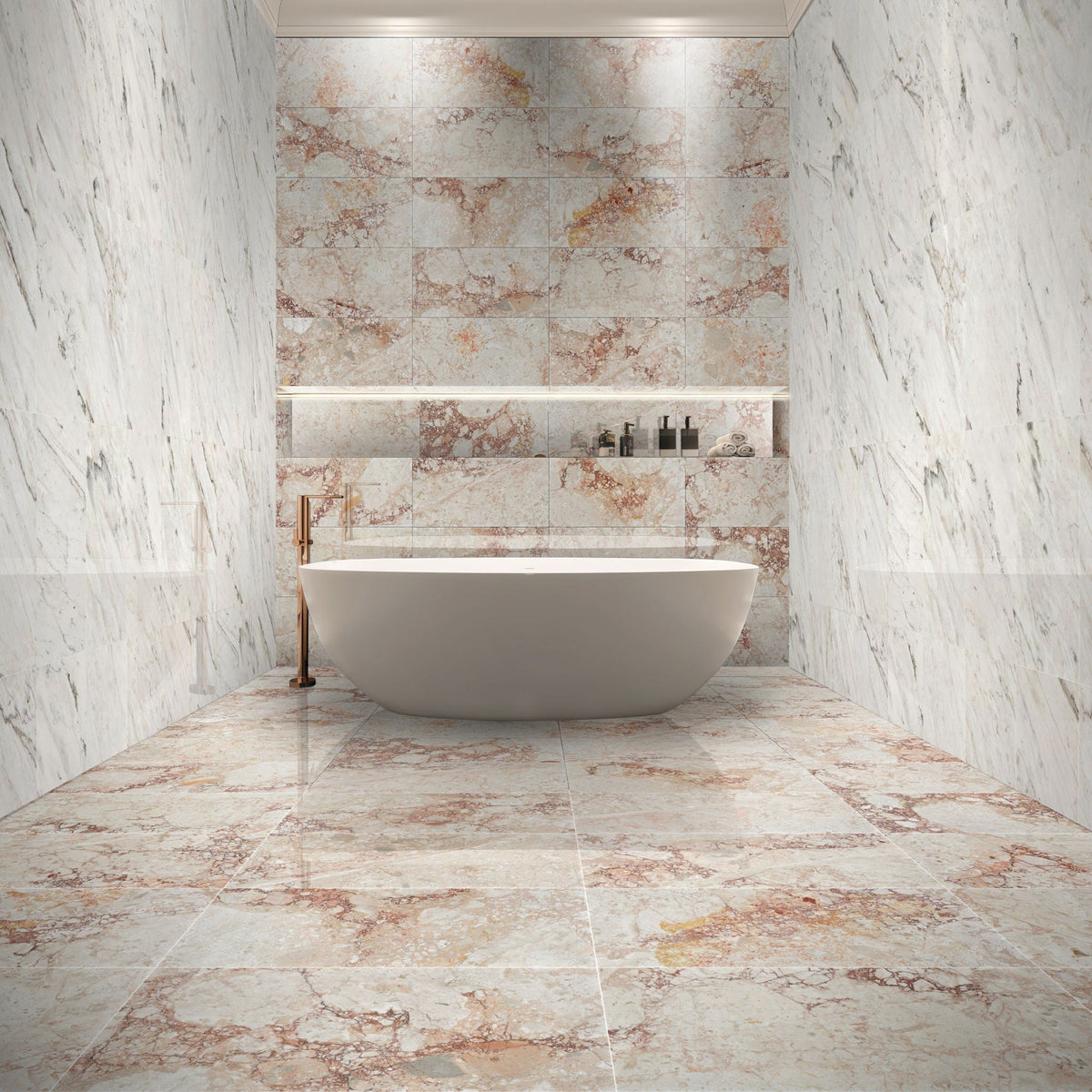 Natural Marble Polished Tile For Wall And Floor (Set of 4)