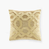 Embroidered Japanese Braid Velvet Pillow – Gold