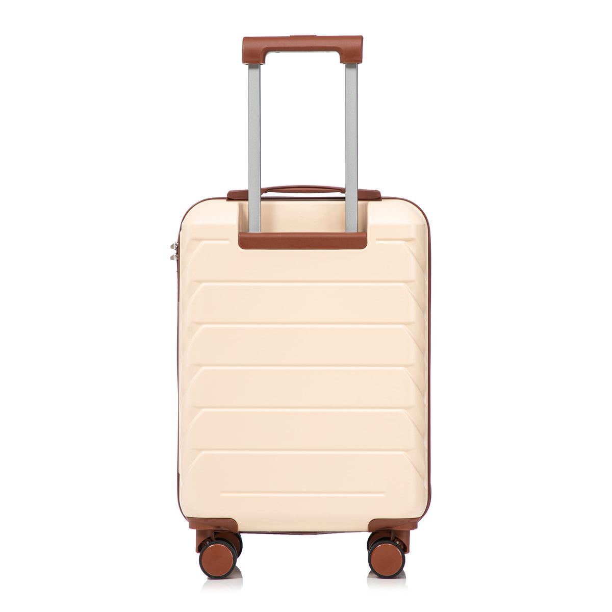 Beige 2-Piece Spinner Luggage Set with Hard Shell - Beige