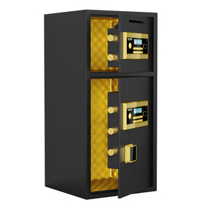 Large Double Door Coin Operated Safe, Digital Security Safe With Fireproof And Waterproof Bag