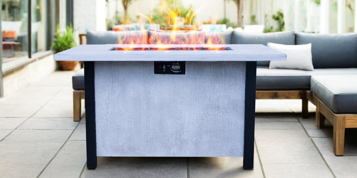 44"W x 25"H Outdoor Propane Fire Pit Table, 50,000 BTU