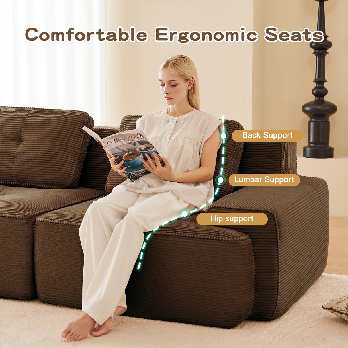Modular Deep-Seat Sofa Set