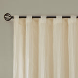 Solid crushed curtain panel pair(2 pcs window panels)