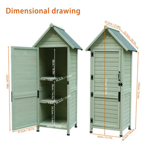 Outdoor Wooden Storage Shed with Lockable Door