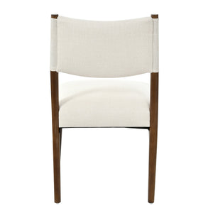 Modern Dining Chair with Thick Seat Cushion and Solid Wood Legs, Set of 2