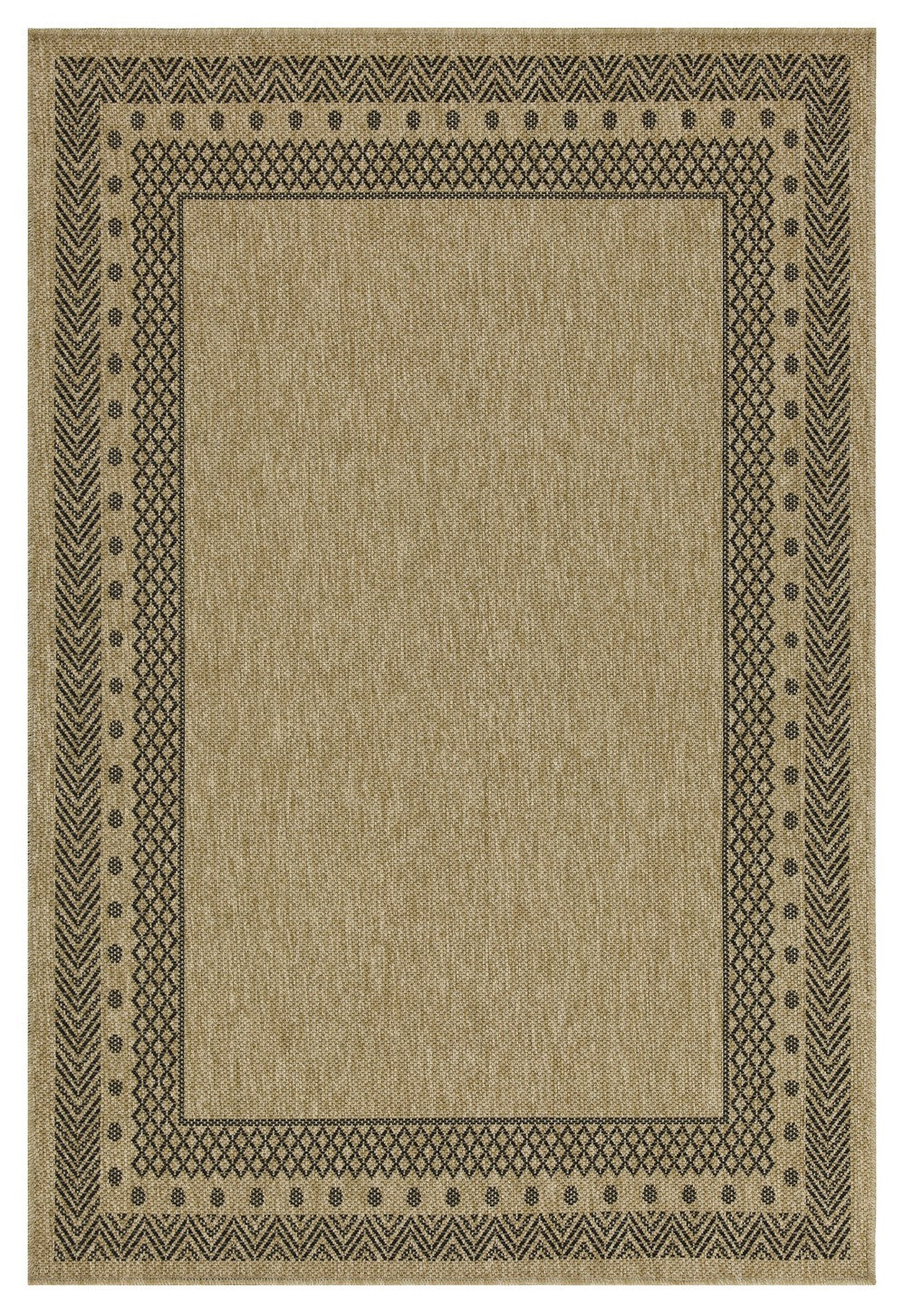 Earth GC_NTL1006 Jute/Black Indoor/Outdoor Area Rug