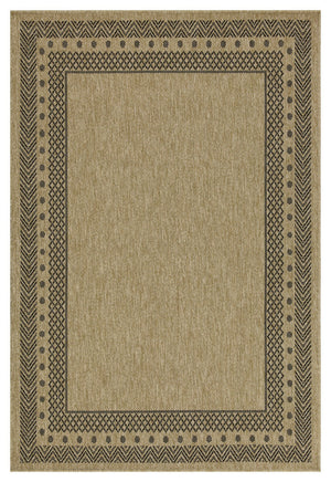 Earth GC_NTL1006 Jute/Black Indoor/Outdoor Area Rug