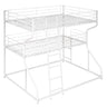 Industrial Triple Bunk Bed With Dual Ladders Frame, Space Saving Design