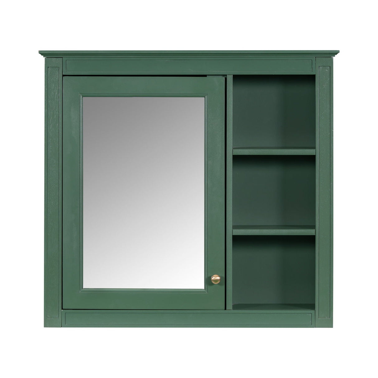 Bathroom Vanity With Top Sink, 2 Doors And 3 Drawers, Freestanding Set With Mirror Cabinet
