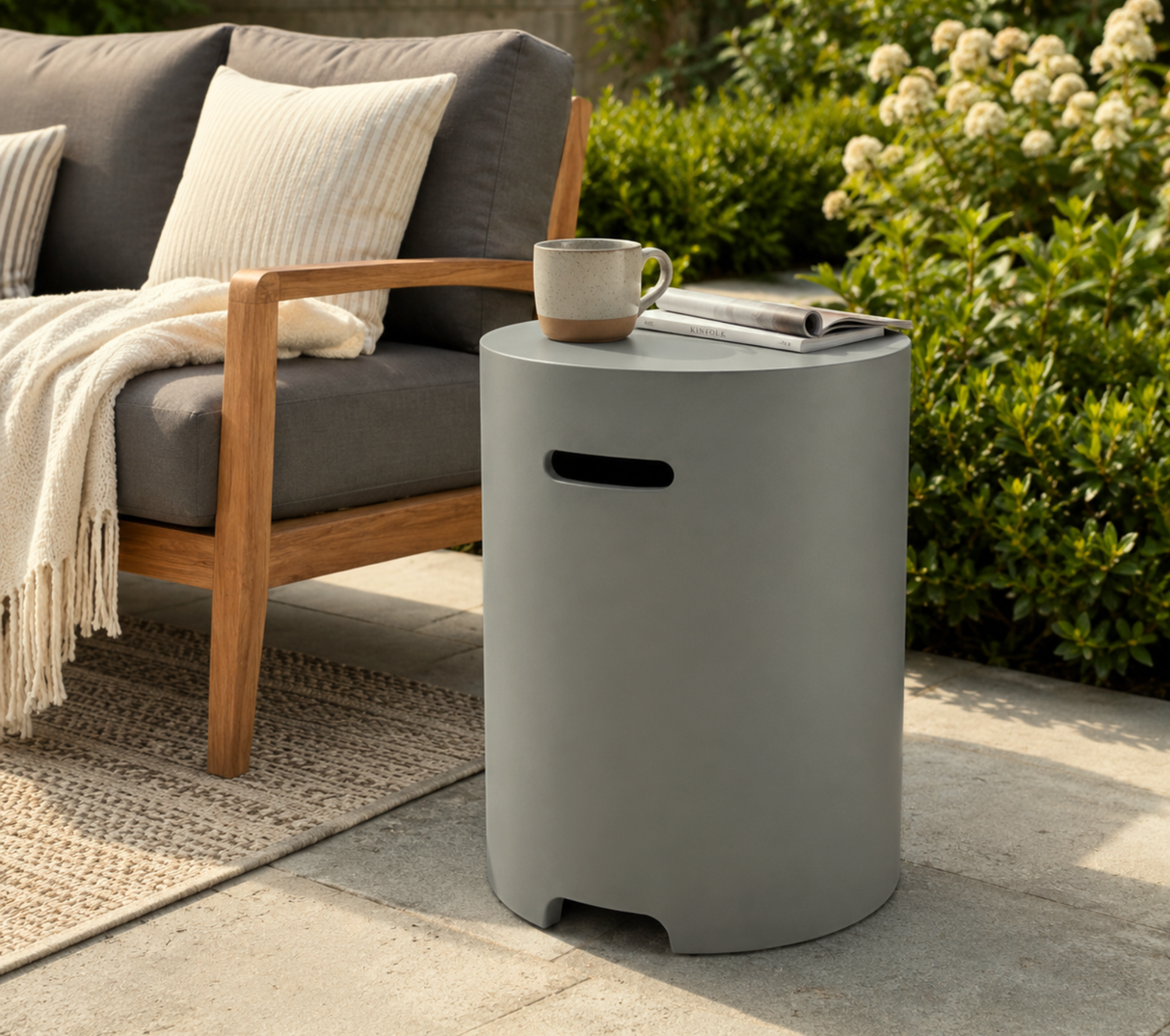 Lightweight Concrete Propane Tank Cover Table