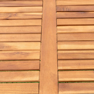 EELIFEE 5-Piece Outdoor Patio Wicker Dining Set with Acacia Wood Top