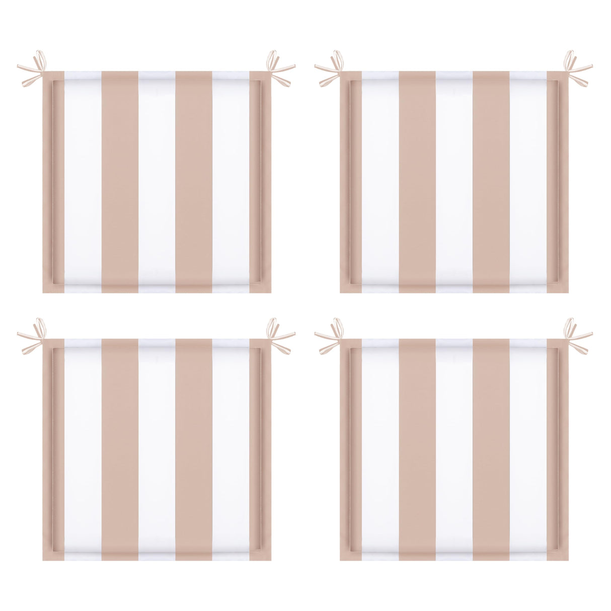 4PCS Outdoor Patio Seat Cushion Replacement - Khaki
