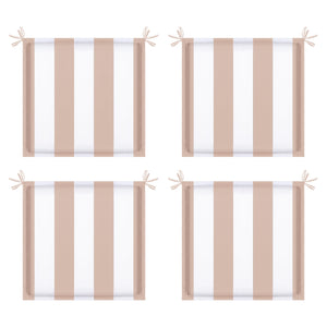 4PCS Outdoor Patio Seat Cushion Replacement - Khaki