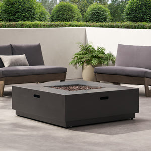 39'' SQUARE IRON FIRE PIT - 50 000 BTU (Tank cover not Included)