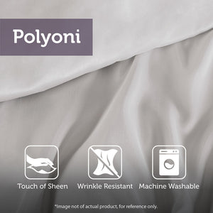 7-Piece Queen 100% Polyester Pieced Pleated Tufted Comforter Set
