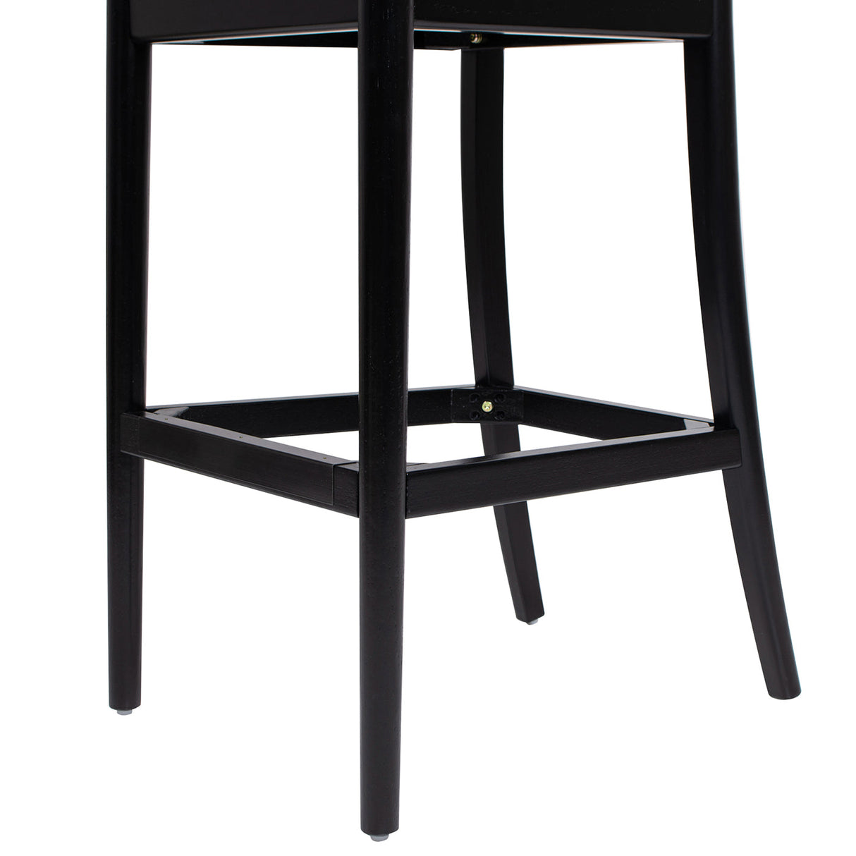 Arlin Upholstered Stool with Curved Back and Footrest, Set of 2