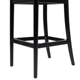 Arlin Upholstered Stool with Curved Back and Footrest, Set of 2