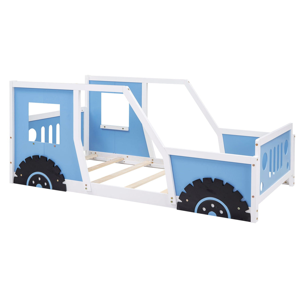 Classic Car Shaped Platform Bed With Wheels