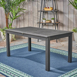 Outdoor Expandable Dining Table with Square Legs
