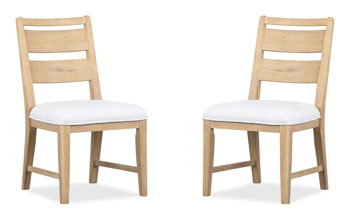Somerset - Dining Side Chair With Upholstered Seat (Set of 2) - Butternut and Omari Natural