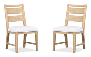 Somerset - Dining Side Chair With Upholstered Seat (Set of 2) - Butternut and Omari Natural