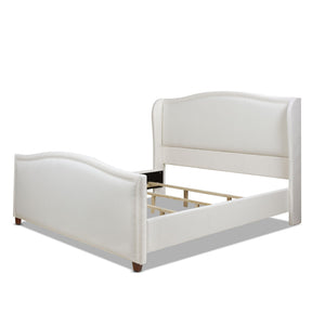 Carmen Upholstered Wingback Panel Bed Frame