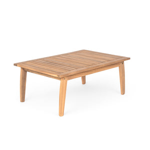 Outdoor 2pc Acacia Wood and Rope Patio Chat Set