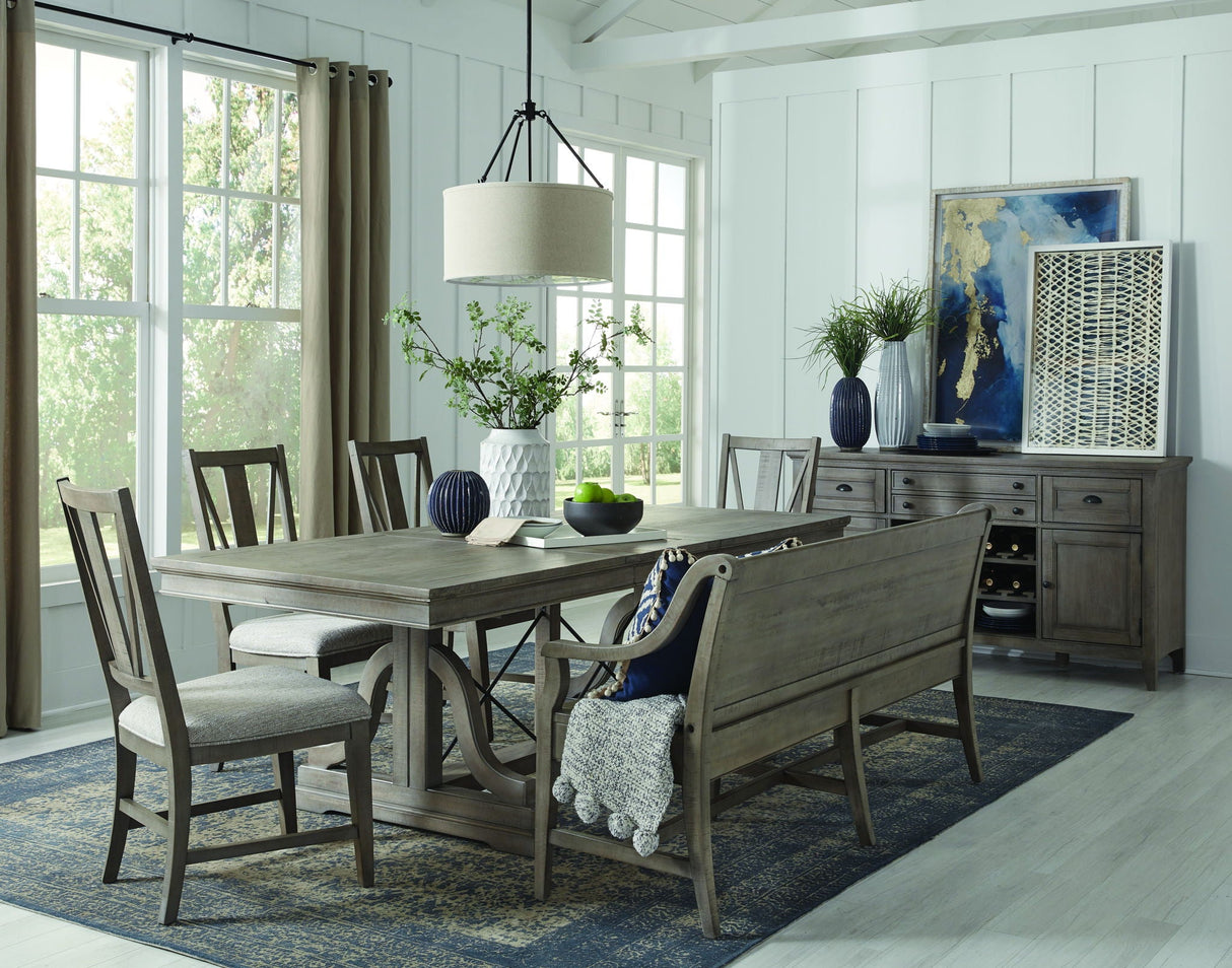 Paxton Place - Bench With Back - Dovetail Gray