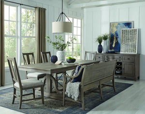 Paxton Place - Bench With Back - Dovetail Gray