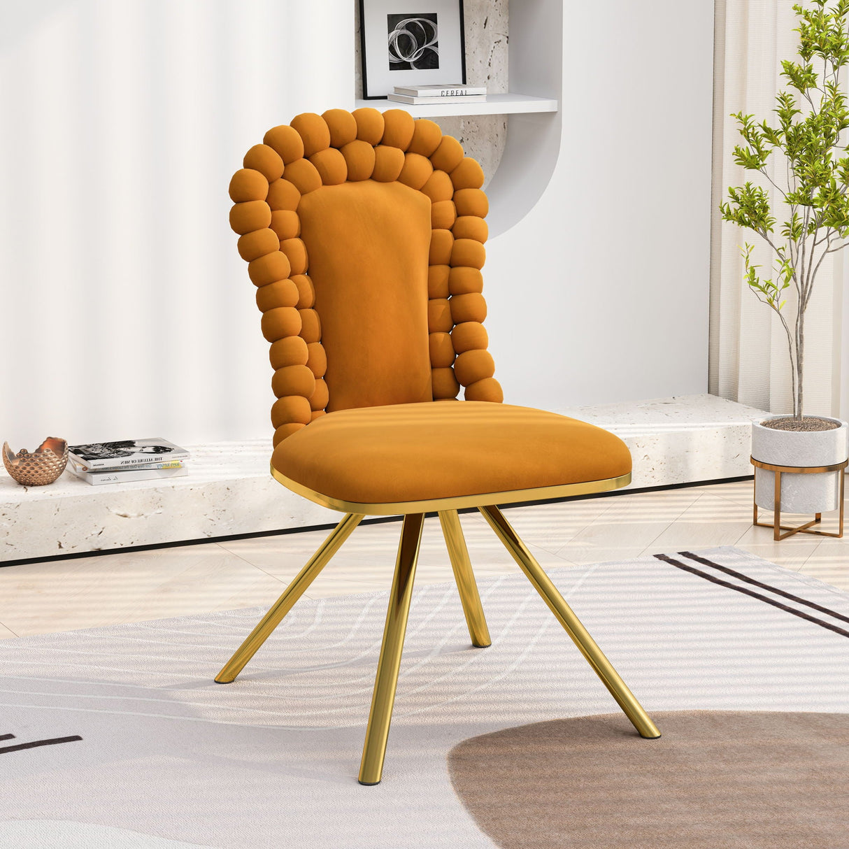 Upholstered Swivel Dining Chairs (Set of 2)