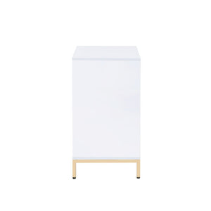 Ottey - Cabinet - White High Gloss & Gold