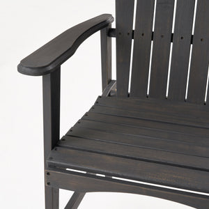 Outdoor Weather Resistant Acacia Wood Adirondack Dining Chairs (Set of 2)