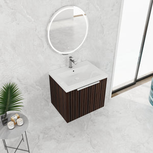 24 Inch Bathroom Cabinet With Resin Sink