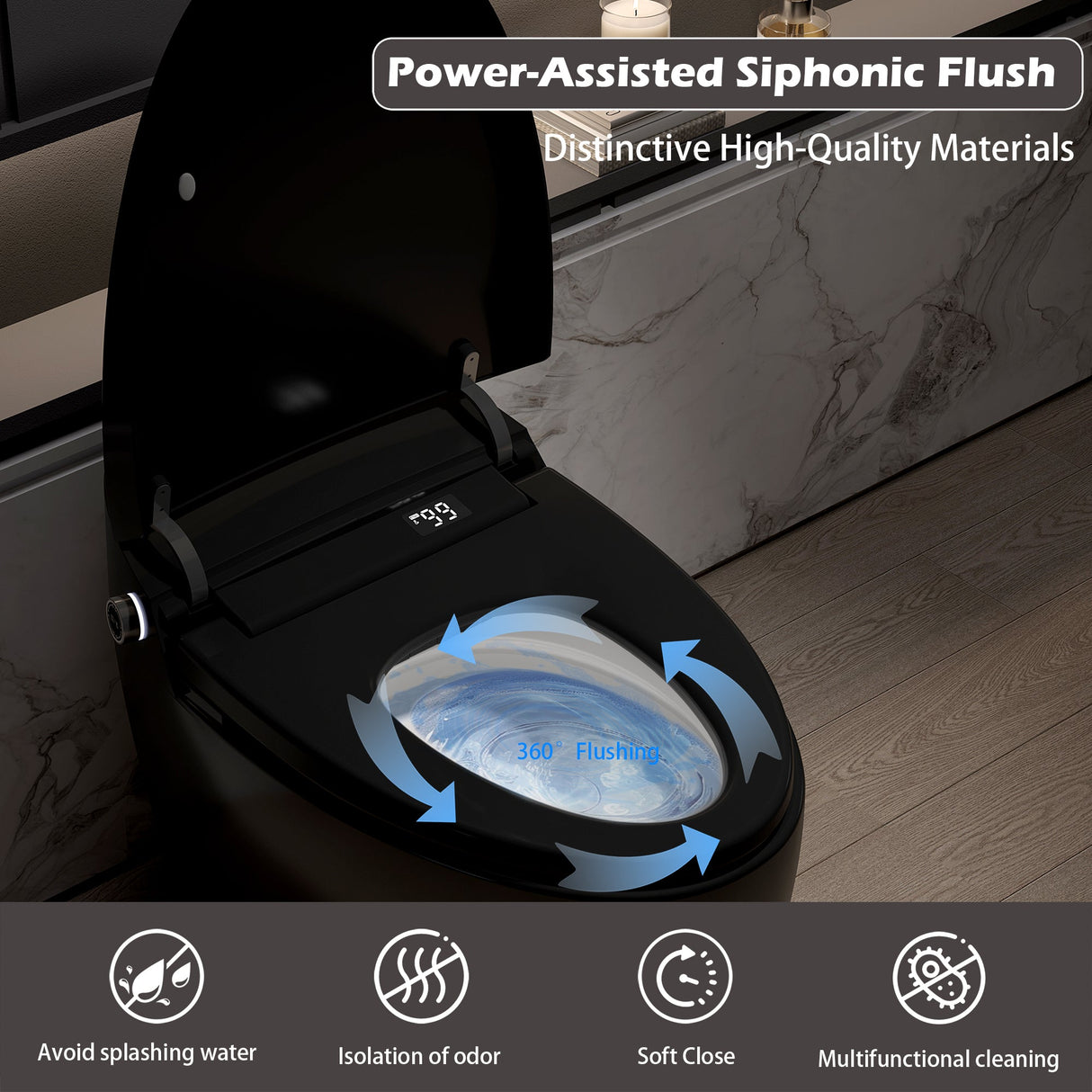 Smart Toilet with Bidet Built-In - ADA One-Piece Toilet