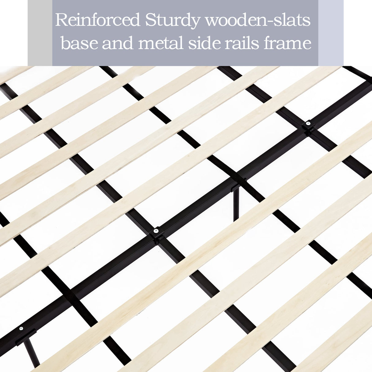 Luxury Wingback Upholstered Bed Frame